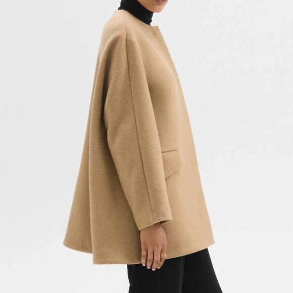 NWT $895 size M Theory Crew Cape DF Coat - Picture 3 of 5